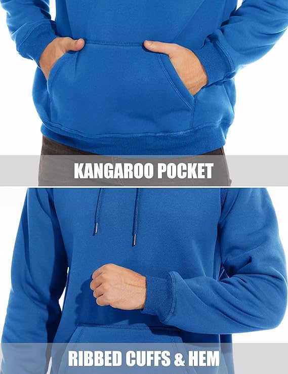 Men's Heavy Hoodie Sherpa Fleece Lined Pullover Thick Winter Hooded Sweatshirt - view 3