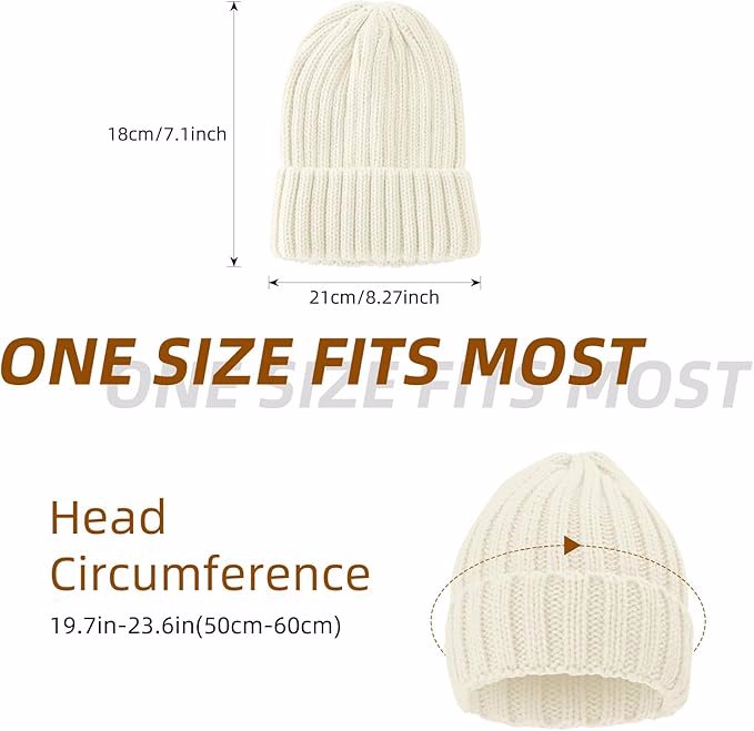 Winter Beanie for Women Soft Warm Slouchy Knit Hat Ski Stocking Cuffed Cap - view 3