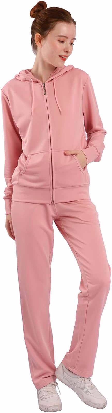 Women's Two Piece Outfits Sweatsuit Set Jogging Track Suits Zipper Hoodies & Sweatpants