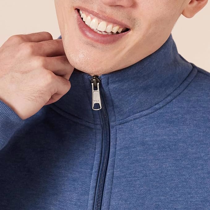 Men's Full-Zip Fleece Mock Neck Sweatshirt - view 3