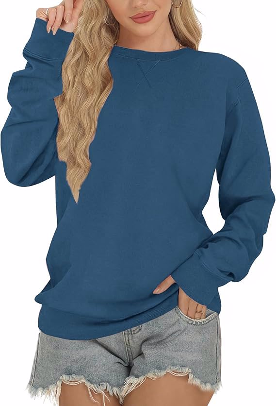 Sweatshirt for Women, Casual Crewneck Sweatshirts Women Loose Fit Long Sleeve Pullover Tops Cute Sof