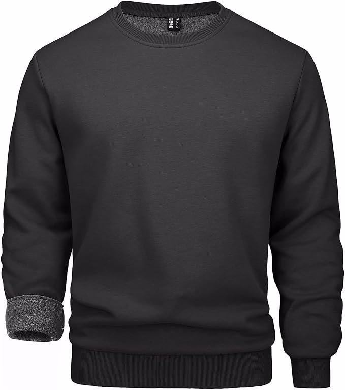 Crewneck Sweatshirt Long Sleeve Casual Warm Fleece Pullover