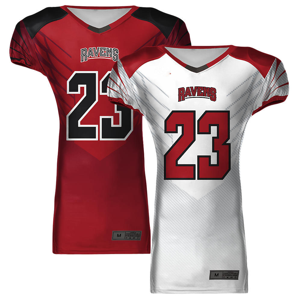 American Football Reversible Jerseys Red & White Ravens
