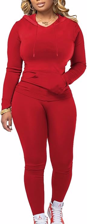 Two Piece Outfits For Women Workout Sets Long Sleeve Sweatsuit Tracksuits