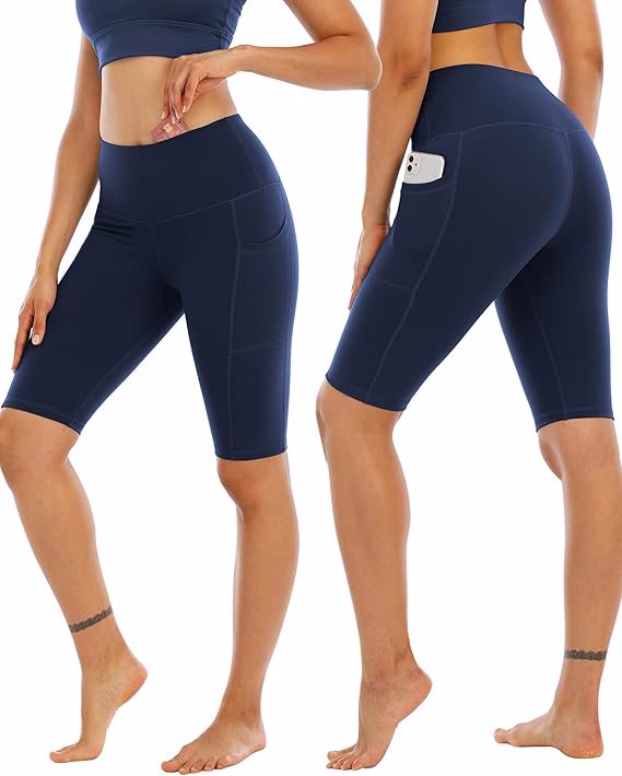 Thick High Waist Yoga Pants with Pockets, Tummy Control Workout Running Yoga Leggings for Women - view 2