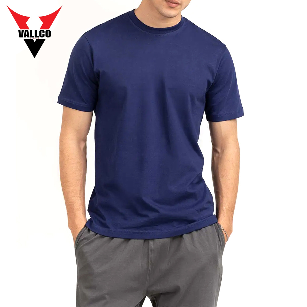 Half Sleeves Style High Quality Lightweight 100% Cotton Best Solid Blue Color Causal Wear T-Shirts - view 10