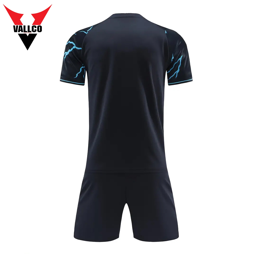 Comfort Fit Premium Quality Black Blue Color O Neck Style Adult Game Training Wear Soccer Uniform - view 11