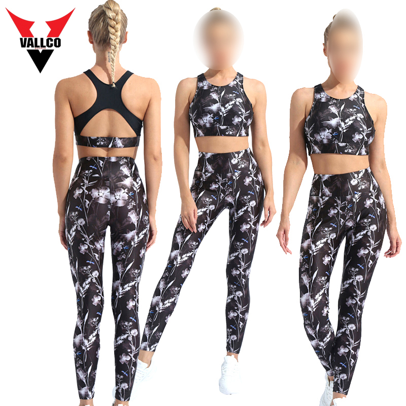 Sublimation Women Wear Home Practice High Performance Stretchable Sustainable Yoga Sets - view 3