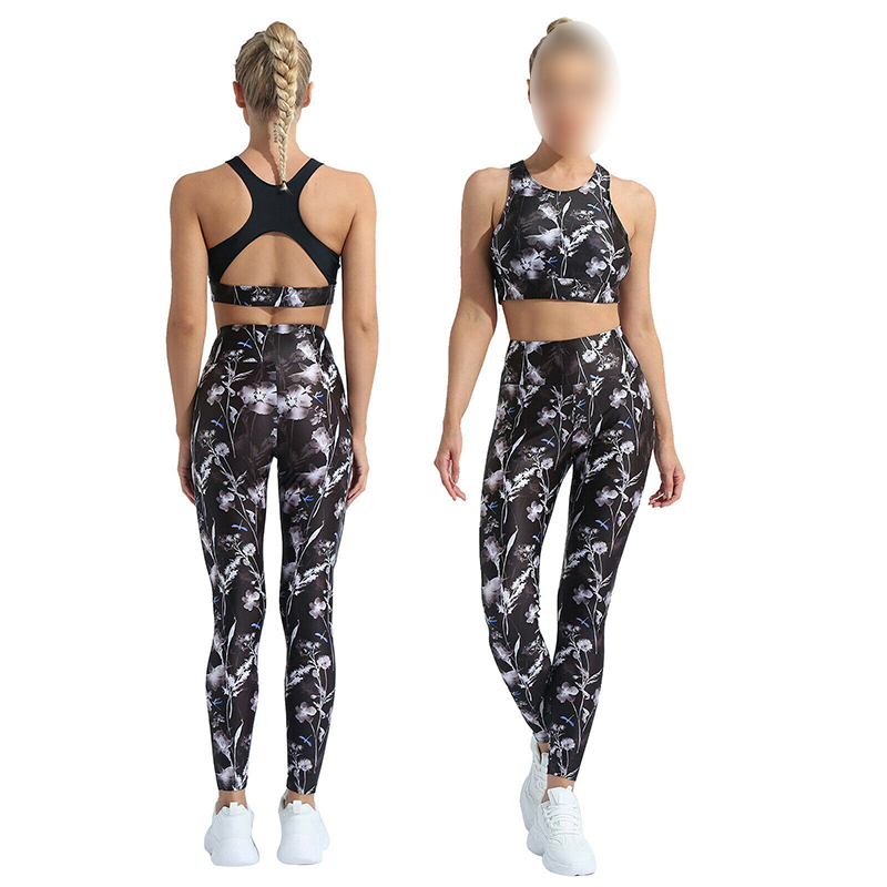 Sublimation Women Wear Home Practice High Performance Stretchable Sustainable Yoga Sets - view 5