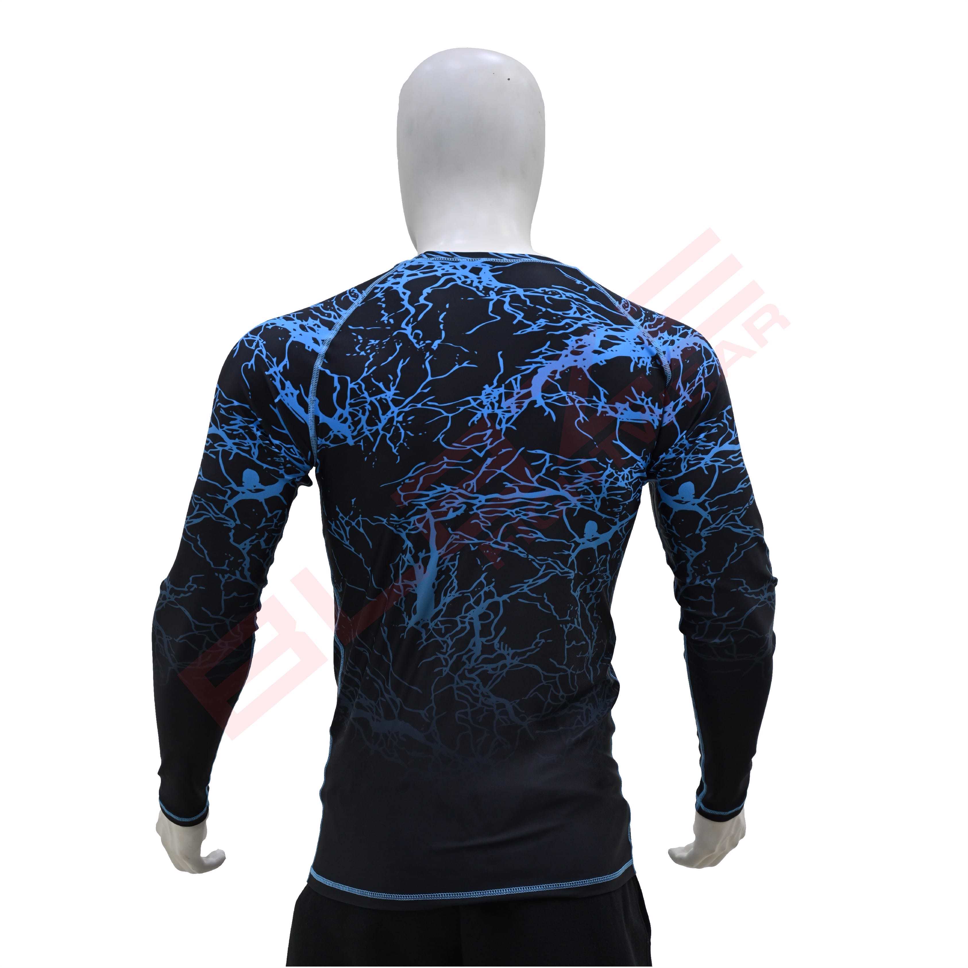 New Customized MMA Rash Guard full Sleeve Rash Guard OEM Sublimation printed High Quality BJJ SUITE  - view 3