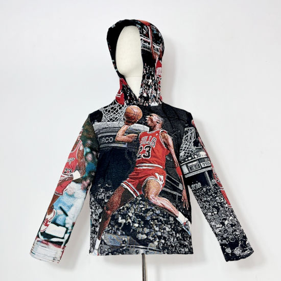  Perfection Supply Custom Tapestry Hoodie Woven Tapestry Hoodie with Double Hood - view 2