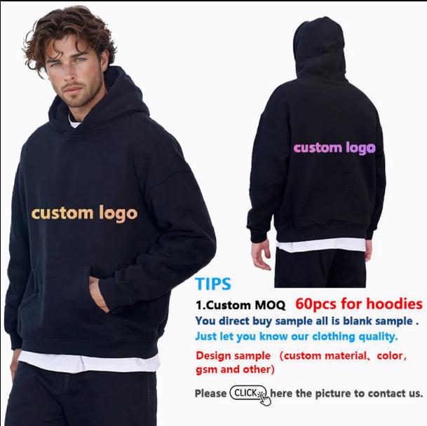  Custom  Cotton Fleece  Thick French Terry Pullover Sweatshirts Unisex Heavyweight  - view 2