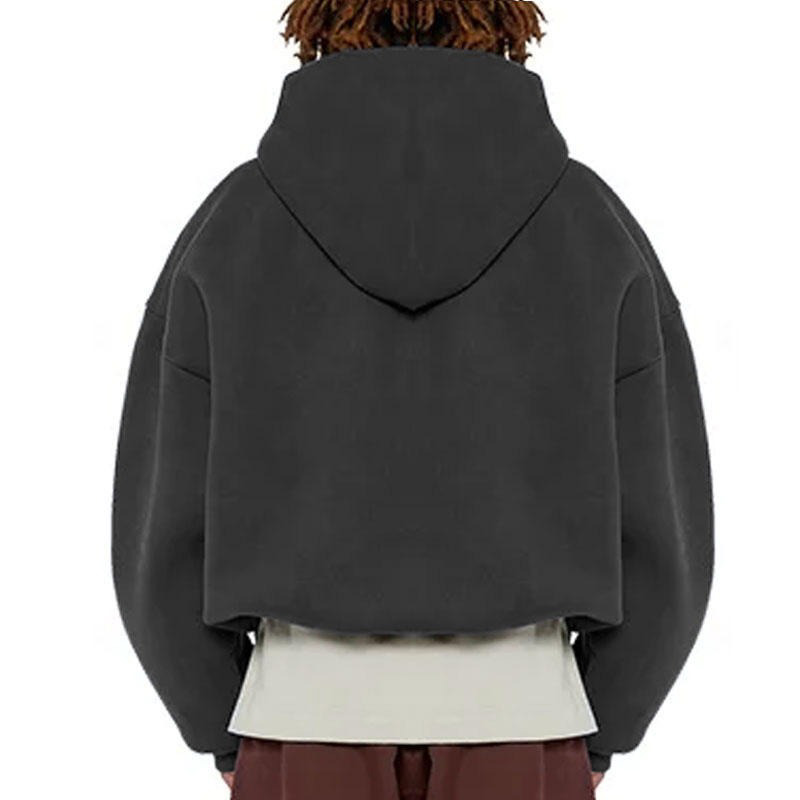 Custom Zip up Hoodie Unisex Boxy Zipper Blanks 500 Gsm  Heavyweight Fleece  - view 5