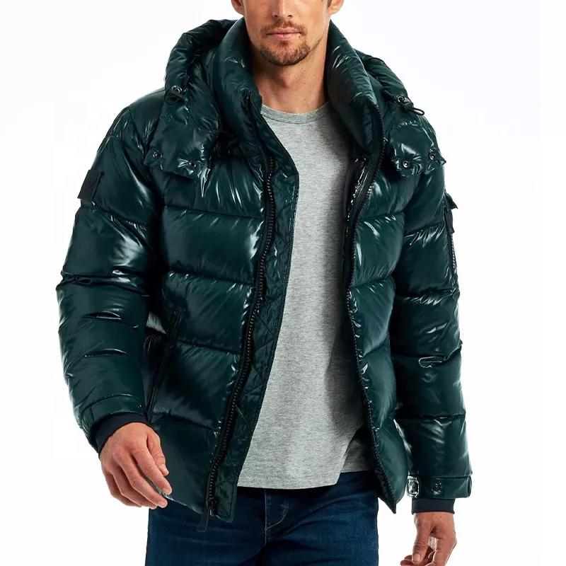 Custom windbreaker plain puffer jacket - view 2
