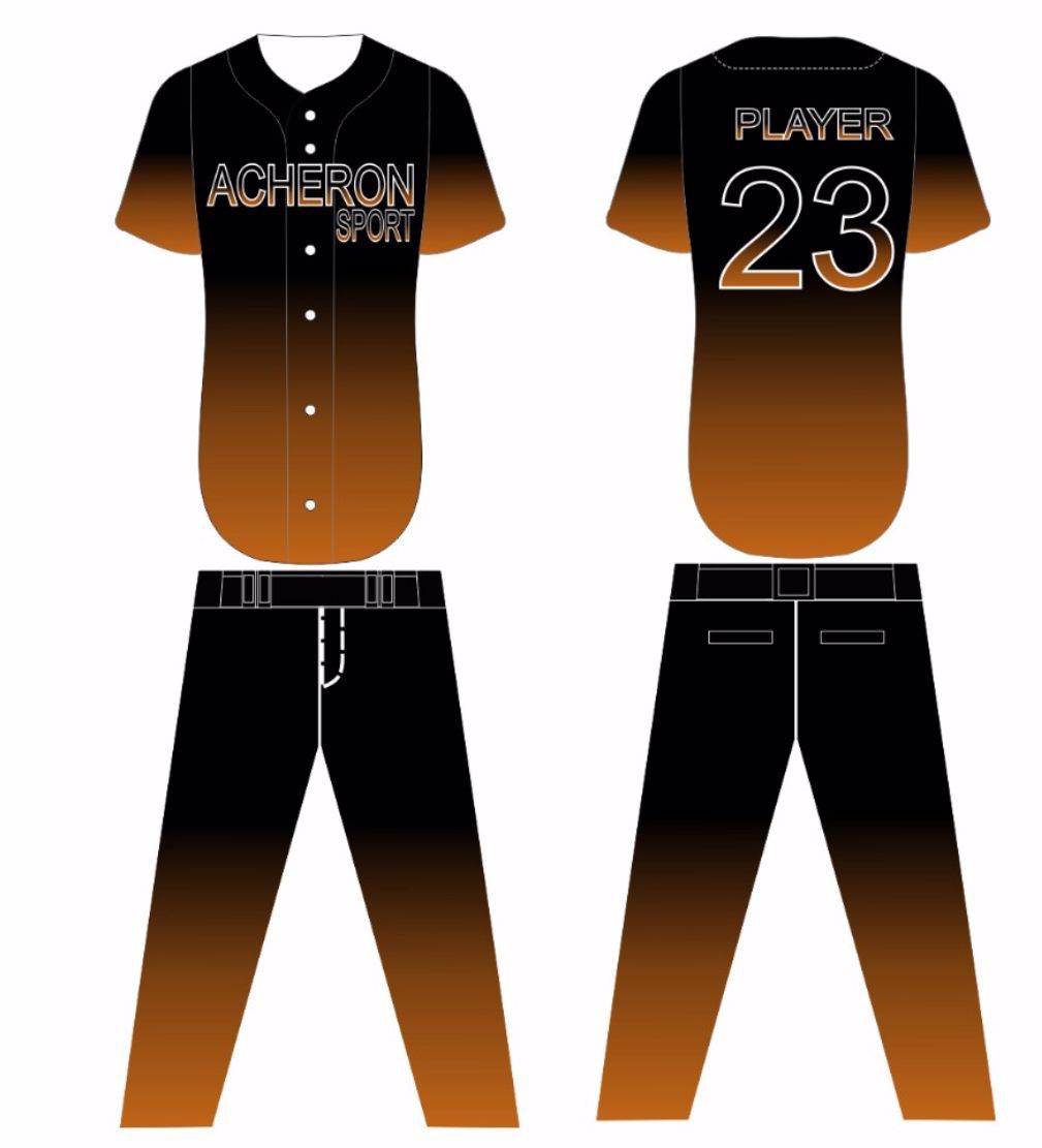 Custom Design Youth Baseball Uniform, Top High-Quality Sublimation Printing Suit-Set