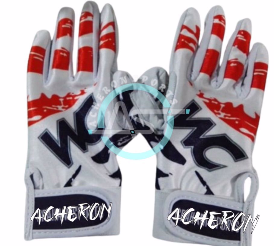 Custom Sublimation Baseball Gloves Short Cuff Batting Gloves with Good Quality Materials  - view 2