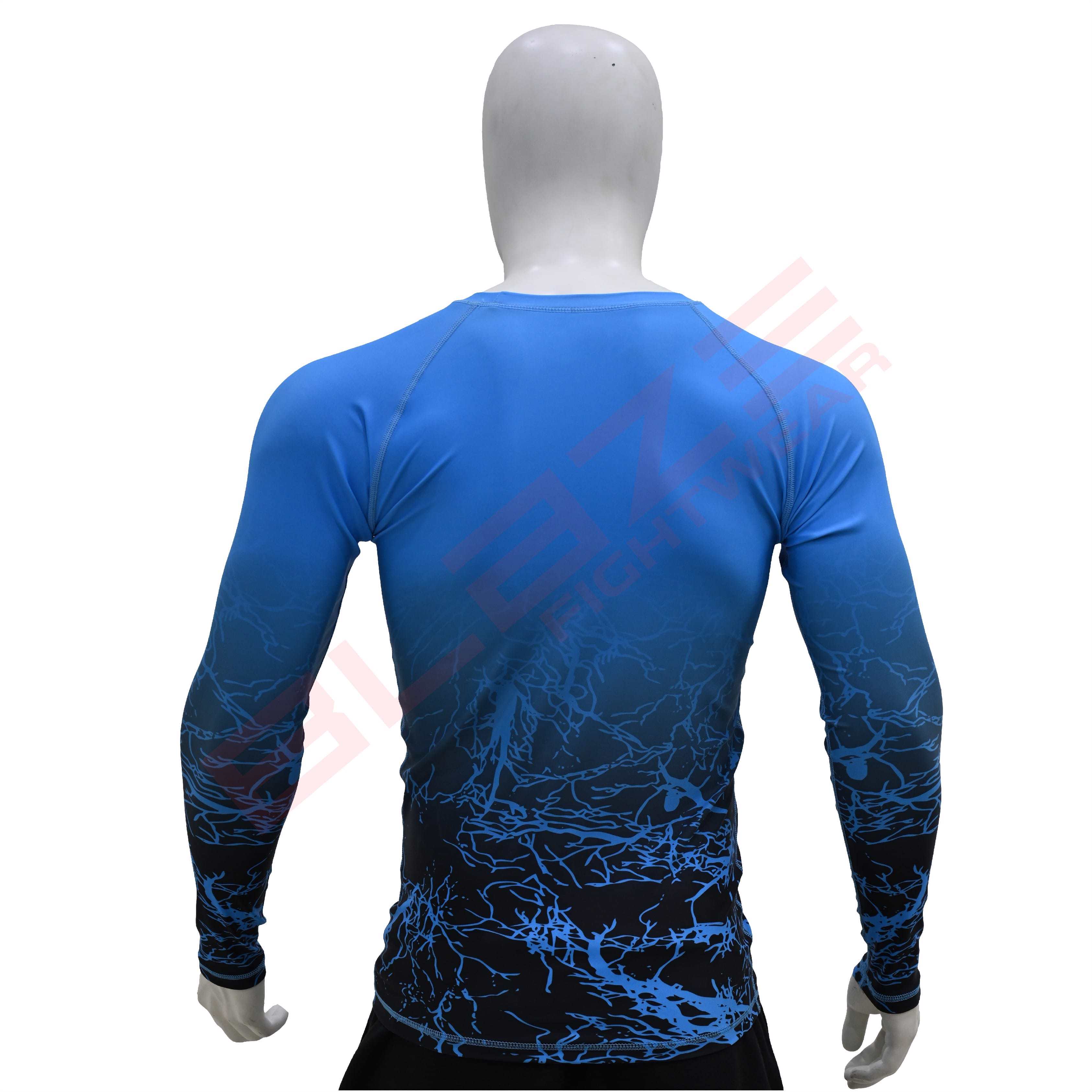 New Customized MMA Rash Guard full Sleeve Rash Guard OEM Sublimation printed High Quality BJJ SUITE  - view 4
