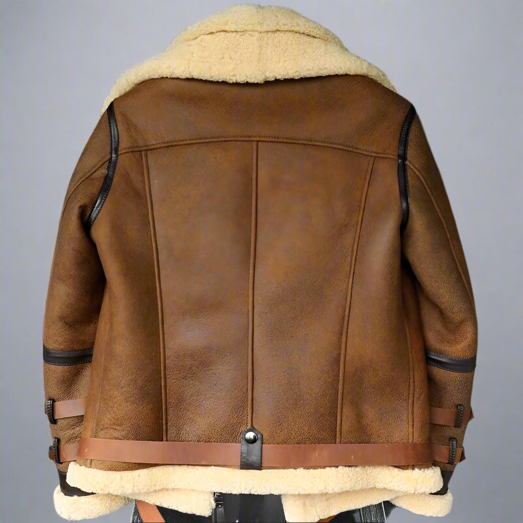  High Quality Men’s Genuine Sheepskin Leather Jacket - view 3