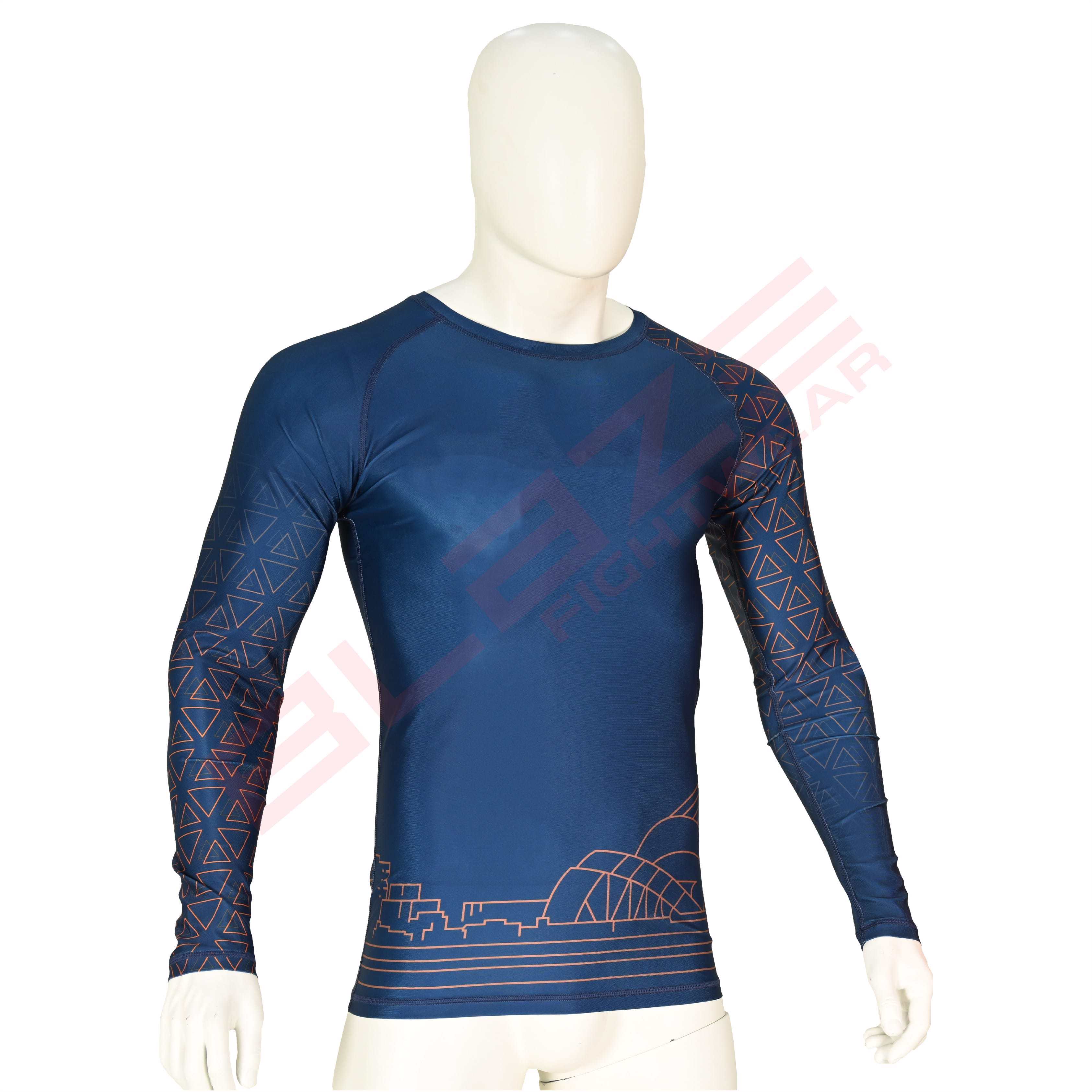 New Customized MMA Rash Guard full Sleeve Rash Guard OEM Sublimation printed High Quality BJJ SUITE 