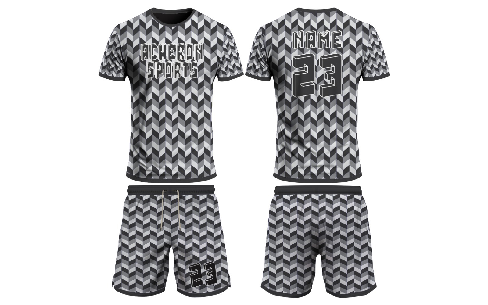  Team Club Soccer Uniforms Football Shirts Two Pcs Shorts Set Custom Sublimation Soccer Jersey Set  - view 7