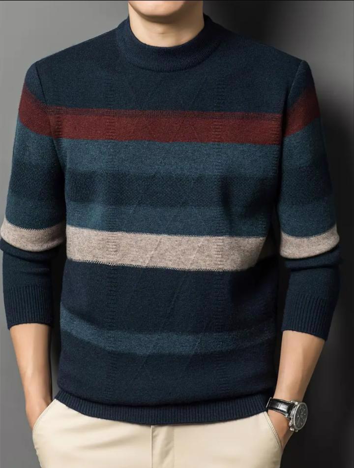 Men's knit sweater, Casual Round Neck Pullover - view 5