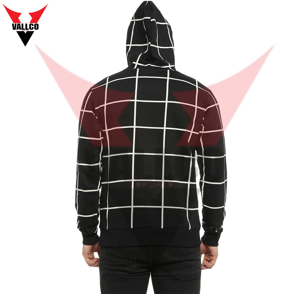 High Quality Black And White Lining Blank Street Wear Breathable OEM Service Men Hoodies - view 4