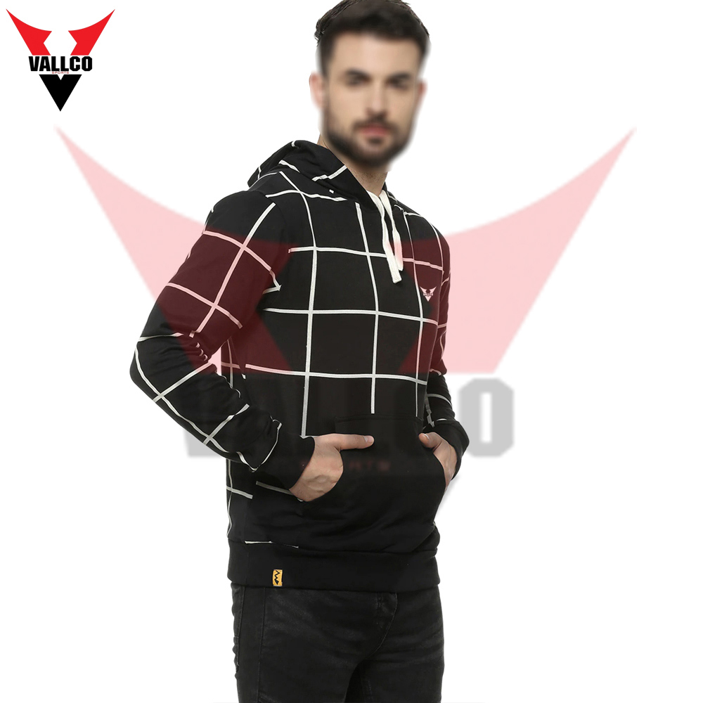 High Quality Black And White Lining Blank Street Wear Breathable OEM Service Men Hoodies - view 5