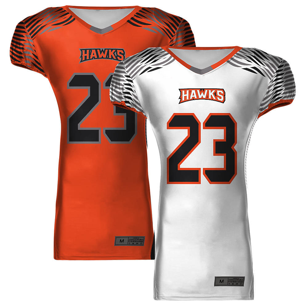 American Football Reversible Jerseys Orange & White Hawks - view 8