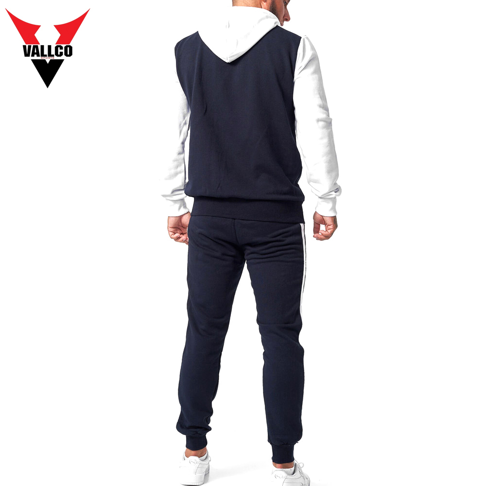 Best Selling Jogging Wear Pullover Style Blue And White Contrast Color Men Outer Wear Tracksuits - view 3