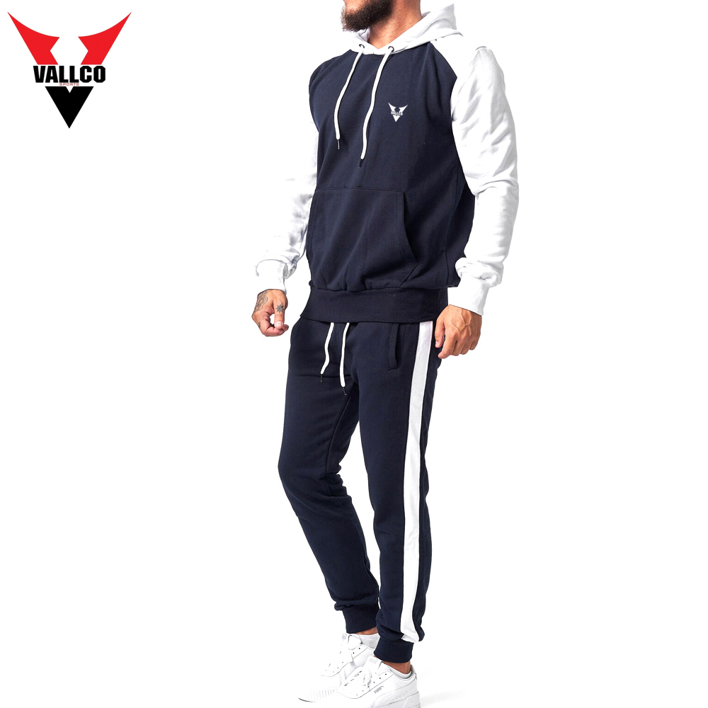 Best Selling Jogging Wear Pullover Style Blue And White Contrast Color Men Outer Wear Tracksuits - view 5