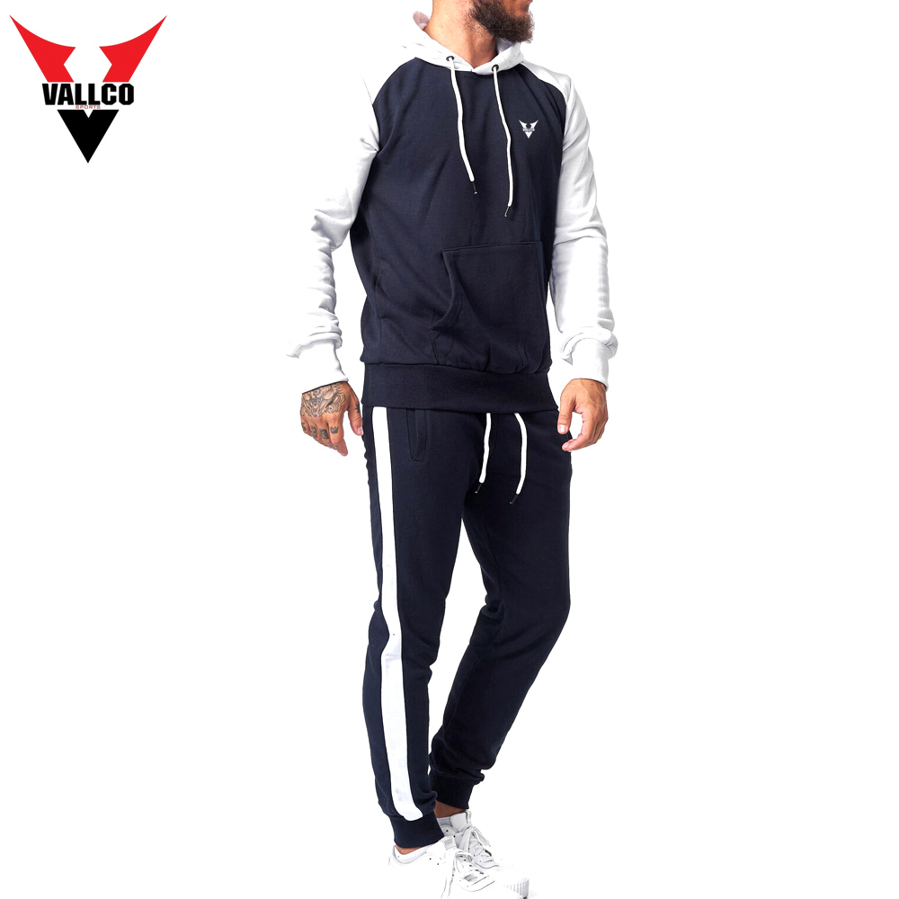 Best Selling Jogging Wear Pullover Style Blue And White Contrast Color Men Outer Wear Tracksuits - view 11