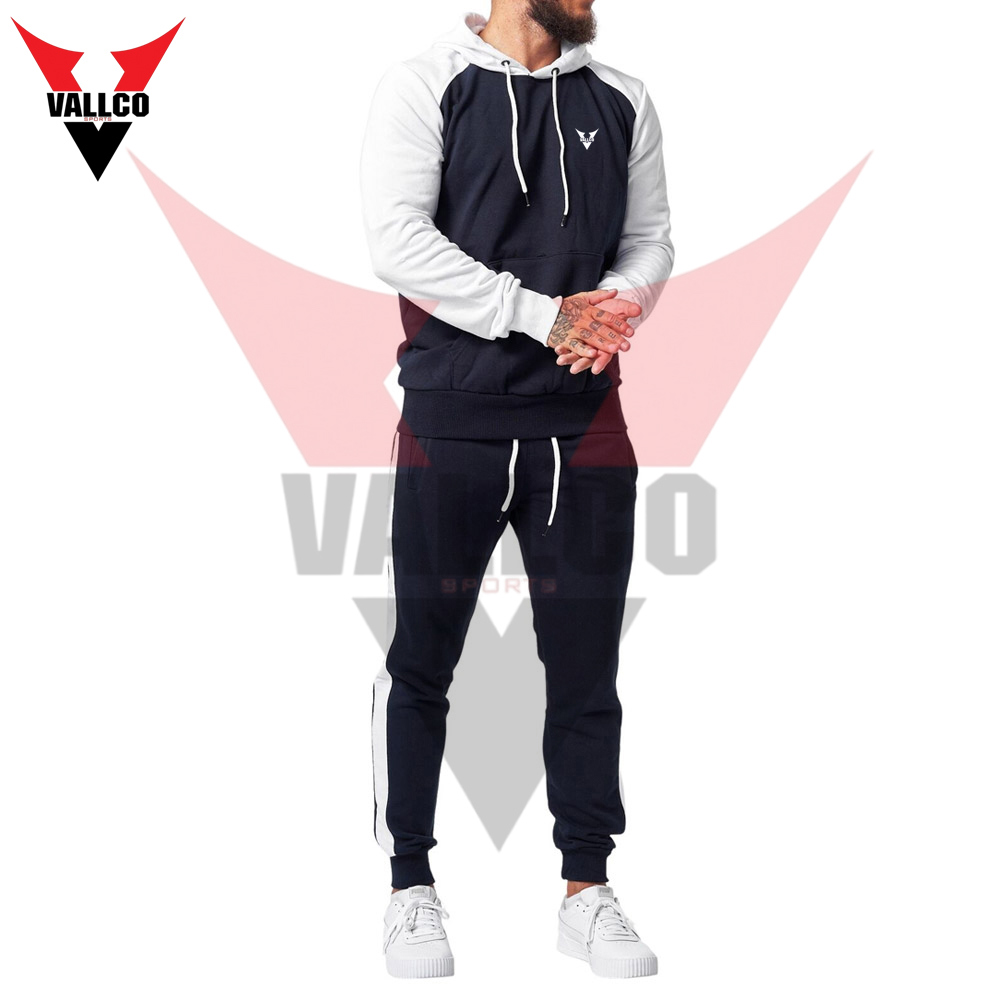 Best Selling Jogging Wear Pullover Style Blue And White Contrast Color Men Outer Wear Tracksuits - view 14