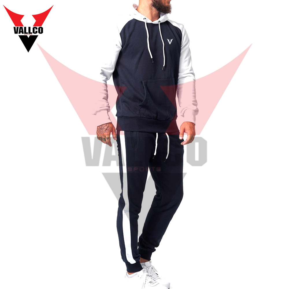 Best Selling Jogging Wear Pullover Style Blue And White Contrast Color Men Outer Wear Tracksuits - view 15