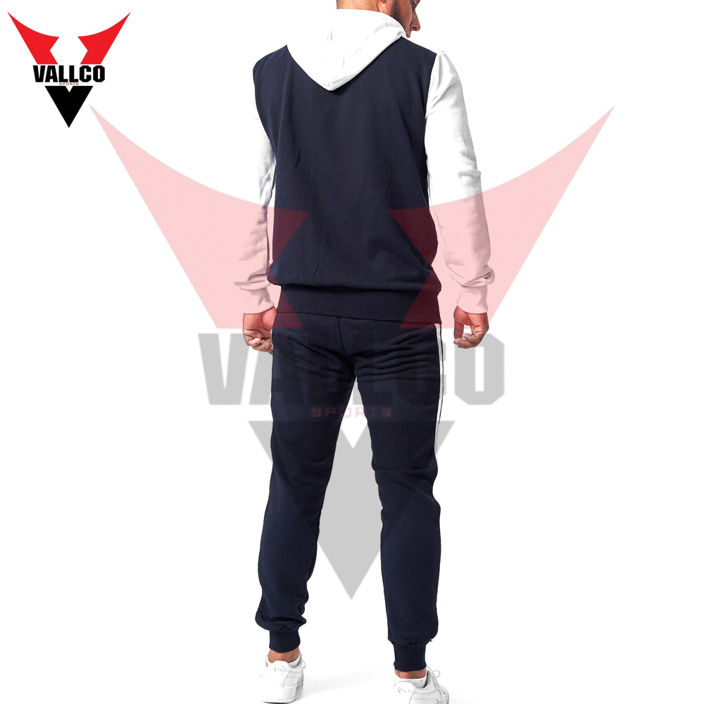 Best Selling Jogging Wear Pullover Style Blue And White Contrast Color Men Outer Wear Tracksuits - view 16