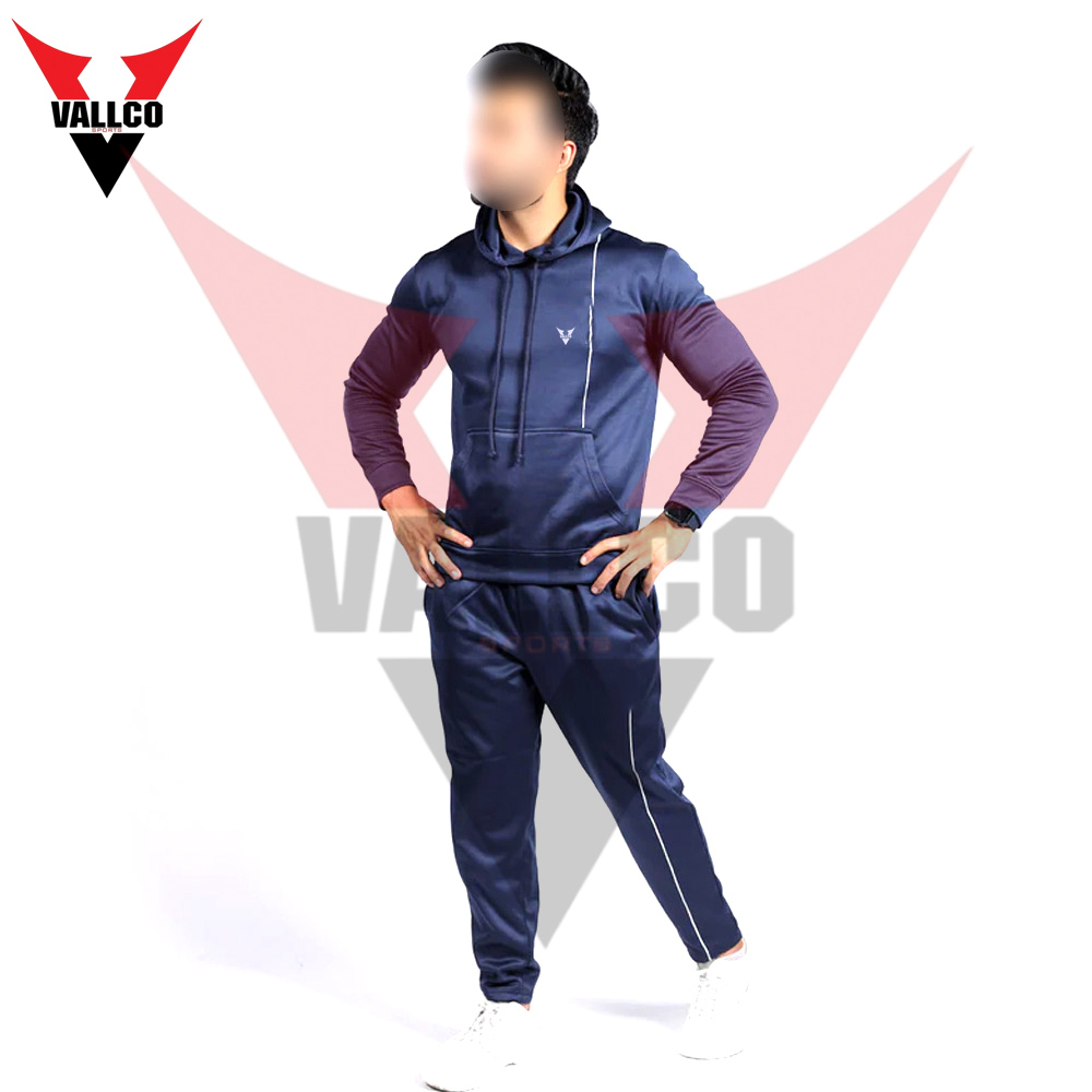 Street Wear Blue Color  Pullover Style With Hood Highest Quality Men Outer Wear Tracksuits - view 3