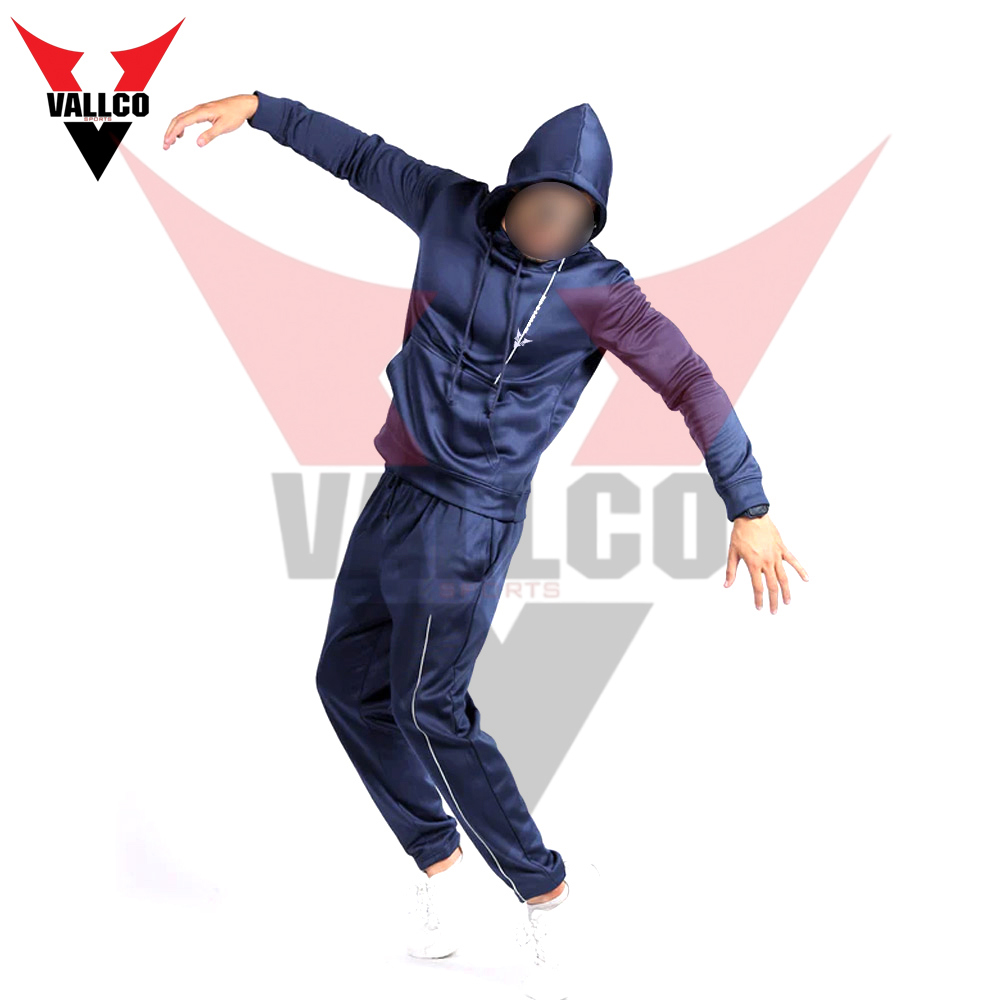 Street Wear Blue Color  Pullover Style With Hood Highest Quality Men Outer Wear Tracksuits - view 4
