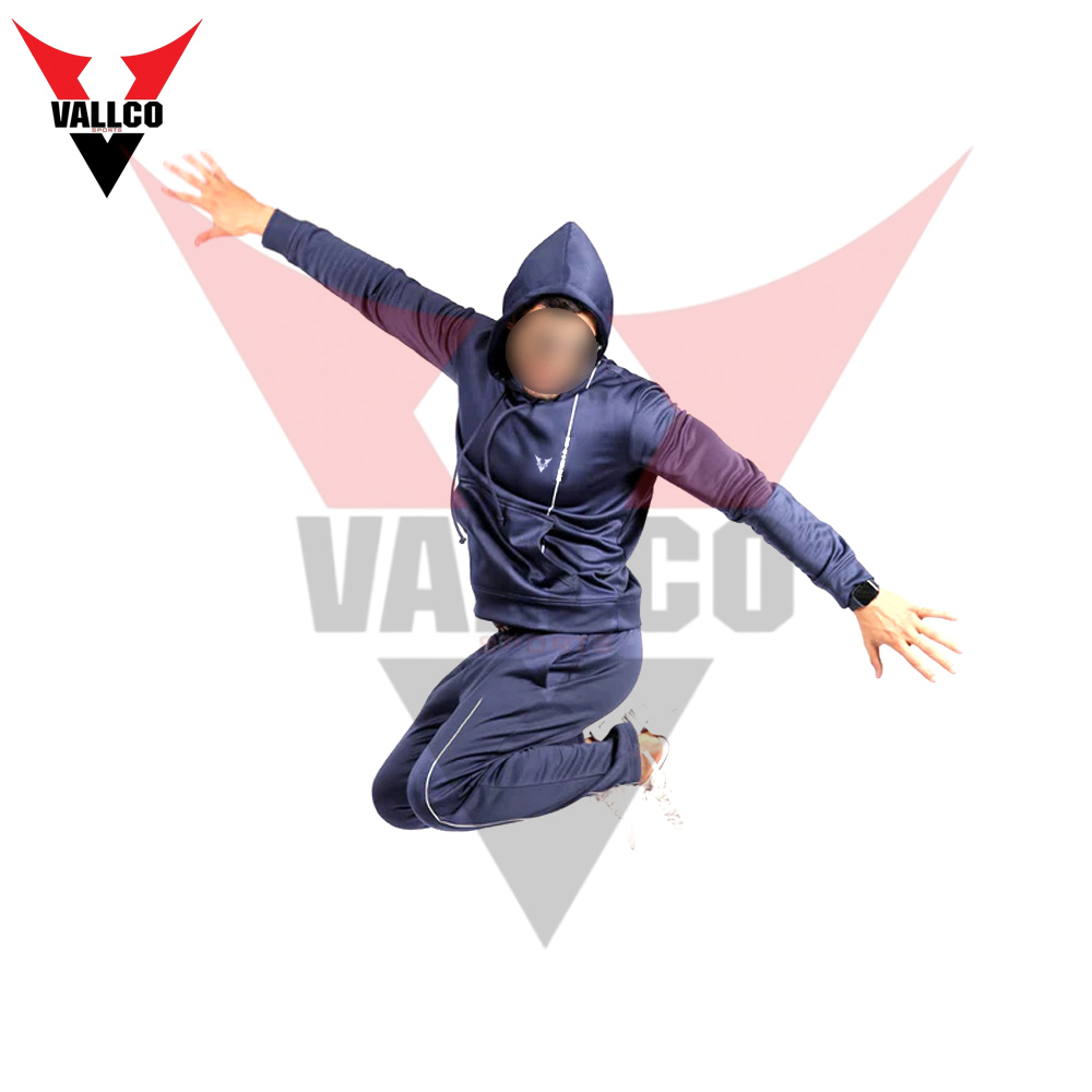Street Wear Blue Color  Pullover Style With Hood Highest Quality Men Outer Wear Tracksuits - view 5