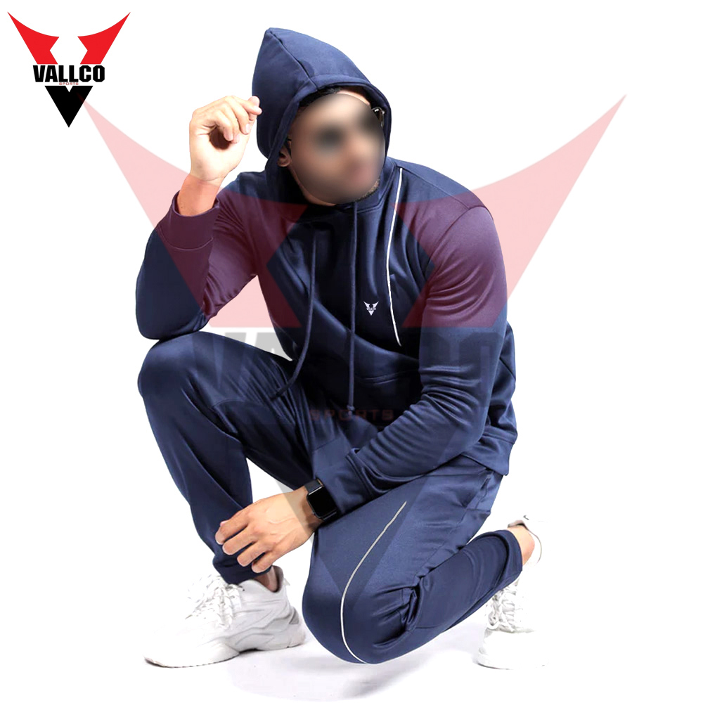 Street Wear Blue Color  Pullover Style With Hood Highest Quality Men Outer Wear Tracksuits - view 6