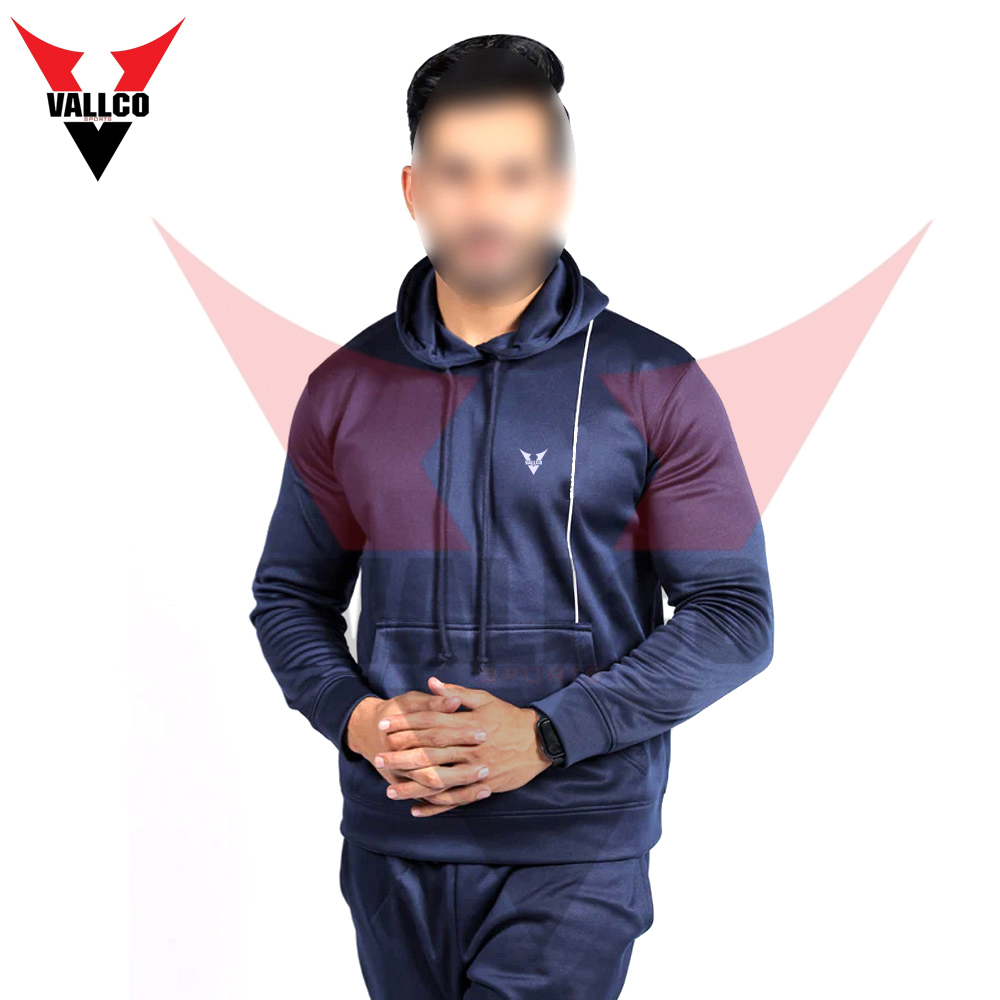 Street Wear Blue Color  Pullover Style With Hood Highest Quality Men Outer Wear Tracksuits - view 13