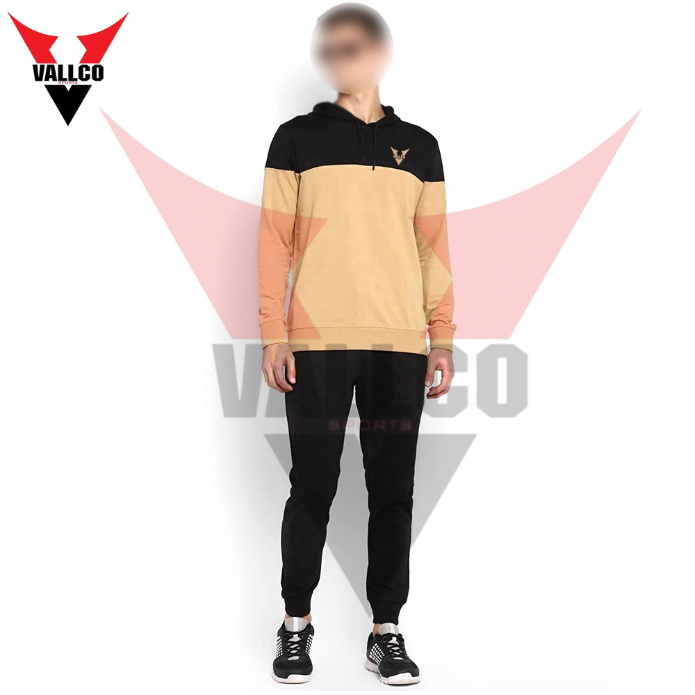 Black Golden Contrast Color Highest Quality Men Outer Wear Pullover Style Tracksuits - view 9