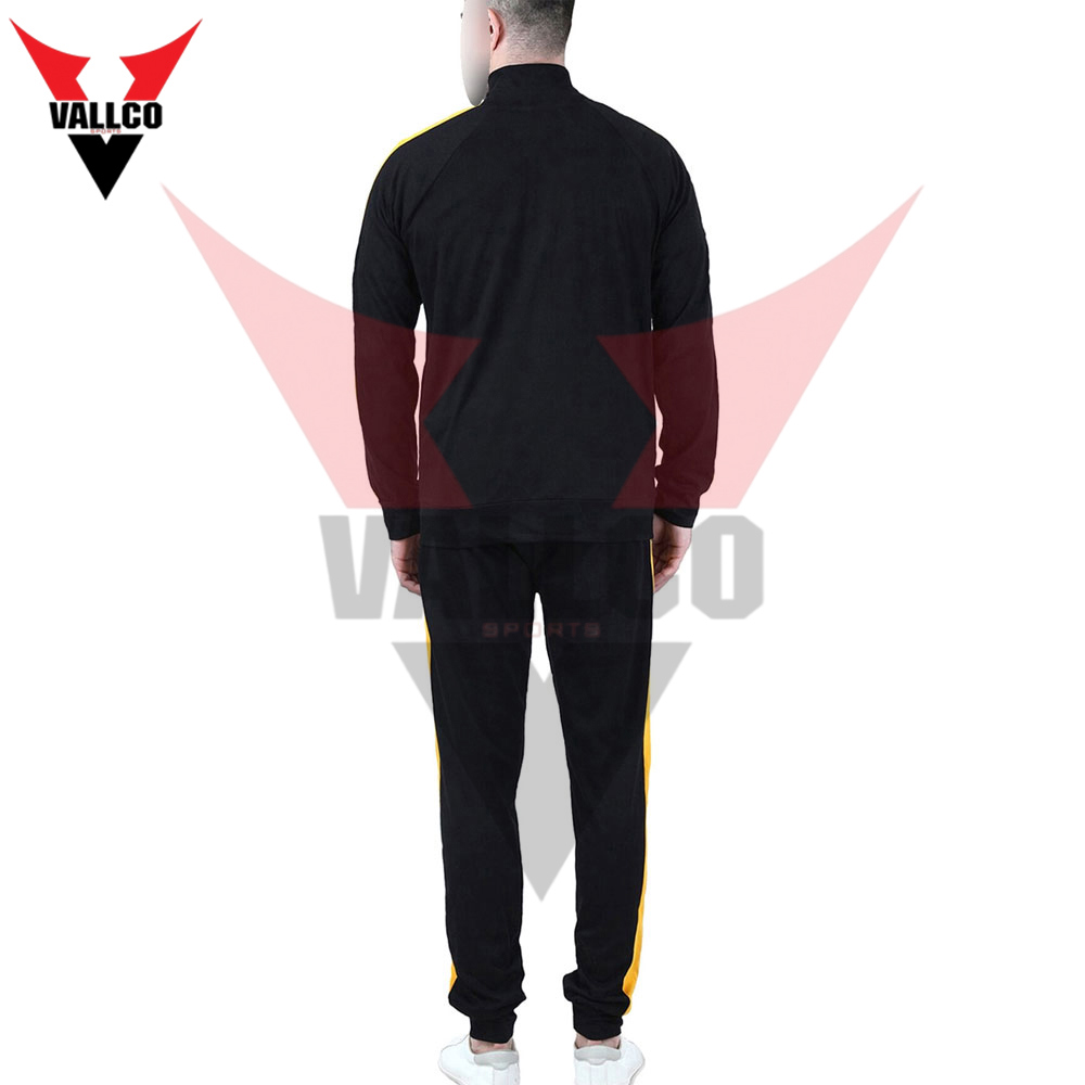 Black Yellow Contrast Color Good Selling Make Your Own Best Supplier Adult Wear Tracksuits - view 3