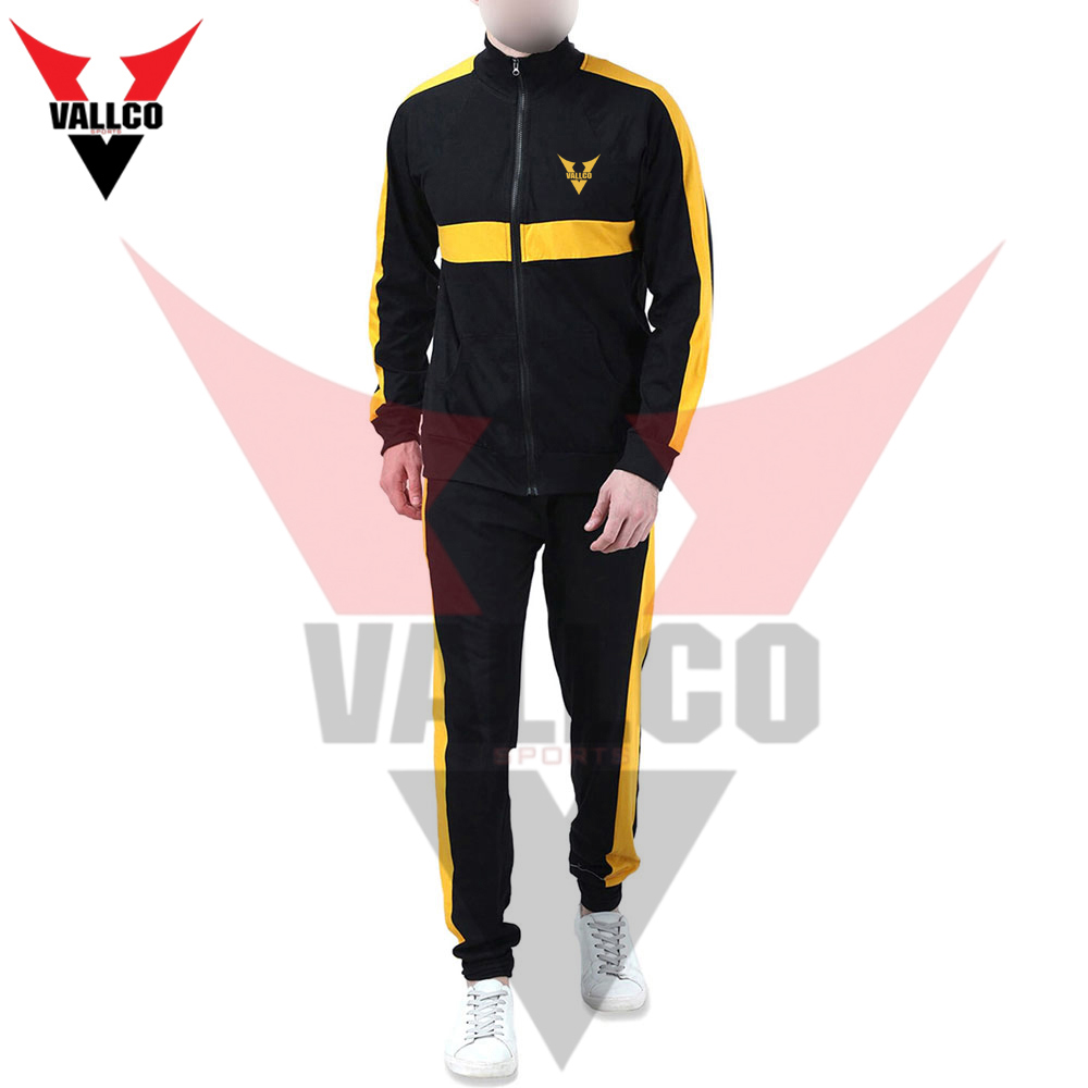 Black Yellow Contrast Color Good Selling Make Your Own Best Supplier Adult Wear Tracksuits - view 9