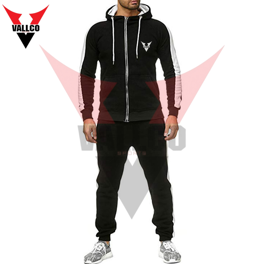 Custom Training Jogging Comfortable Zipper Hoodies Suits Two Piece Set Tracksuits For Men - view 4