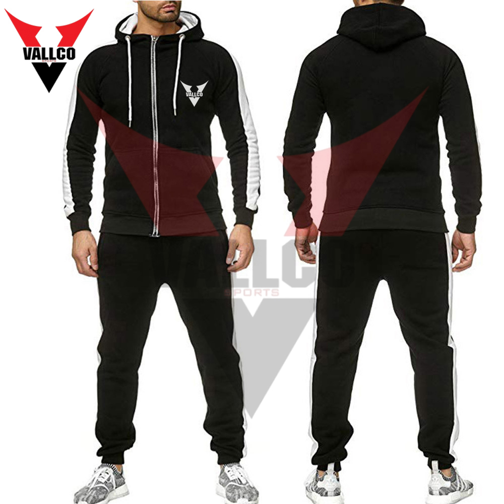 Custom Training Jogging Comfortable Zipper Hoodies Suits Two Piece Set Tracksuits For Men - view 7