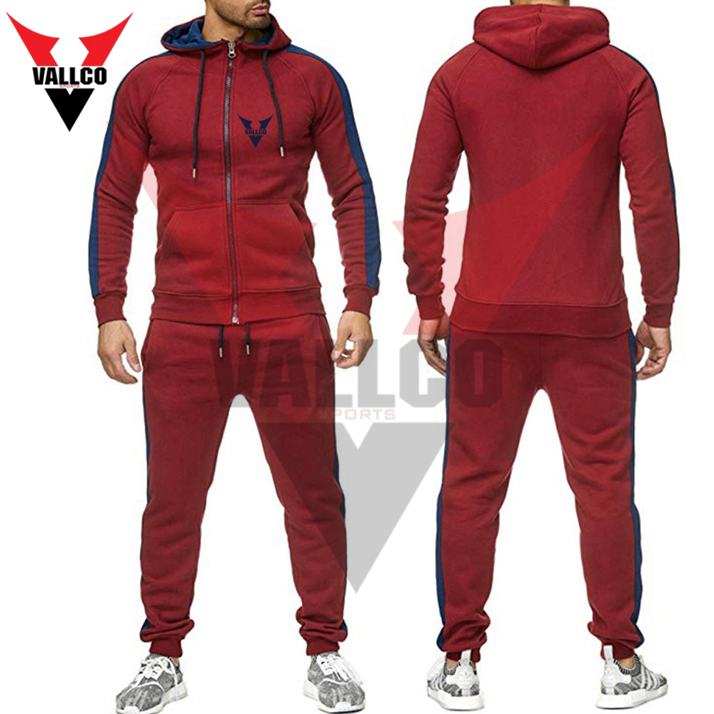 Custom Training Jogging Comfortable Zipper Hoodies Suits Two Piece Set Tracksuits For Men - view 12