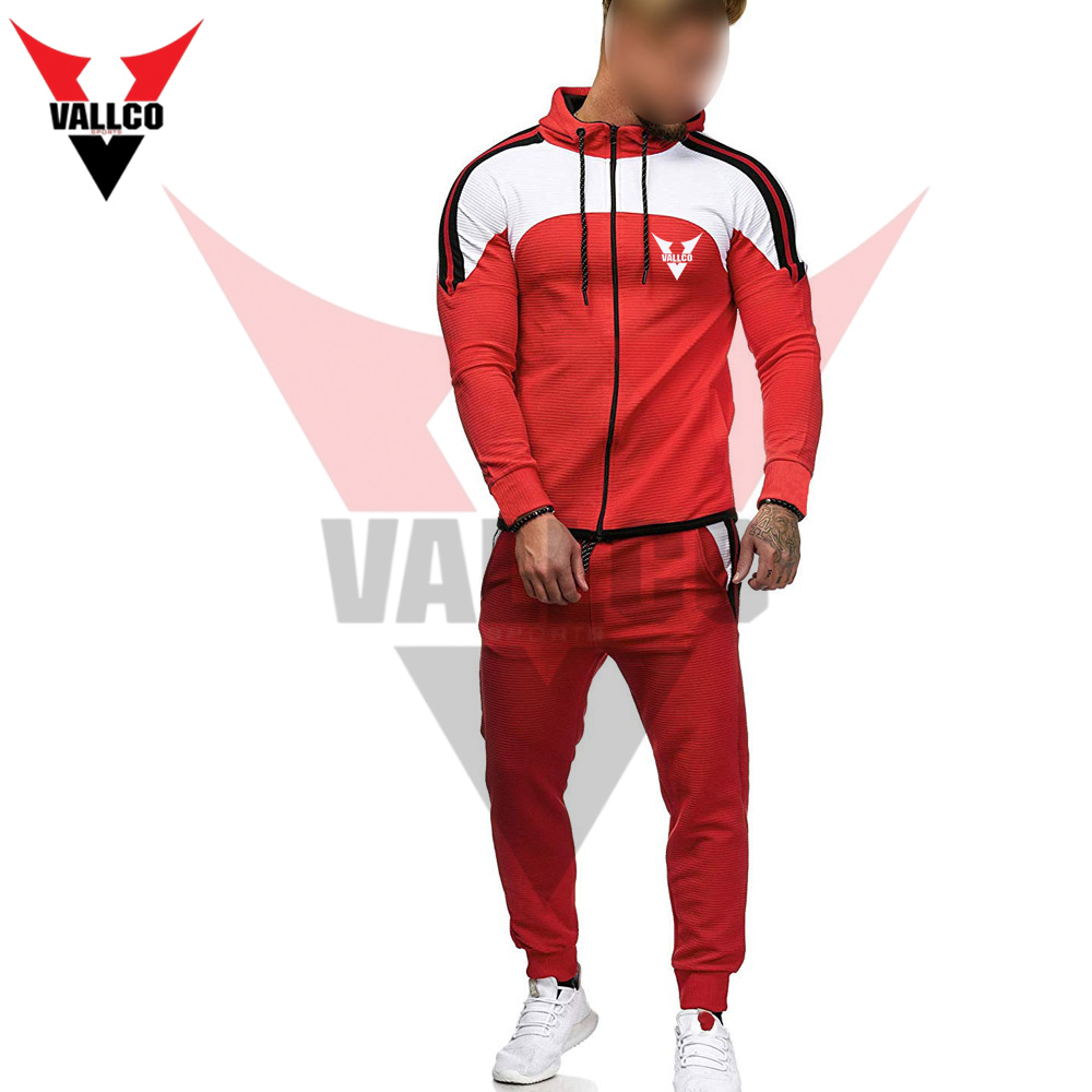 2 Pcs Set Full Zipper Style In One Solid Color Good Quality Slim Fit Outer Wear Men Tracksuits - view 4