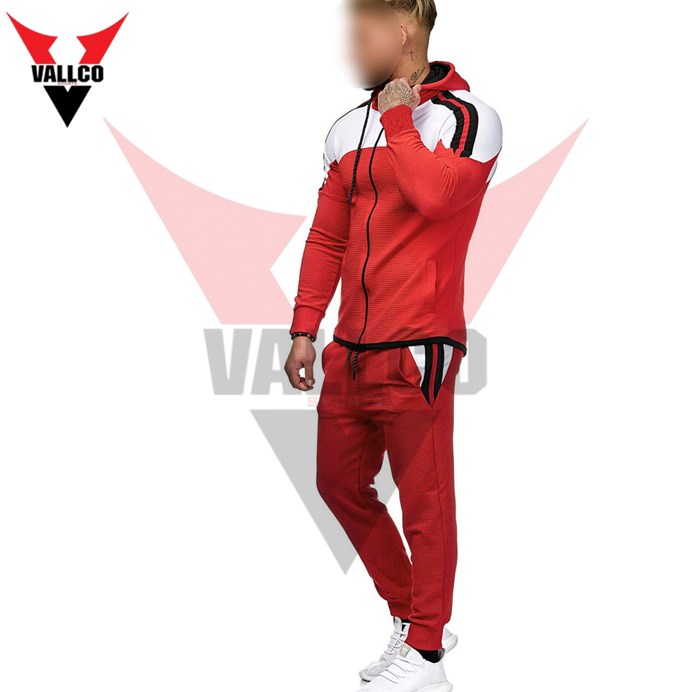 2 Pcs Set Full Zipper Style In One Solid Color Good Quality Slim Fit Outer Wear Men Tracksuits - view 5