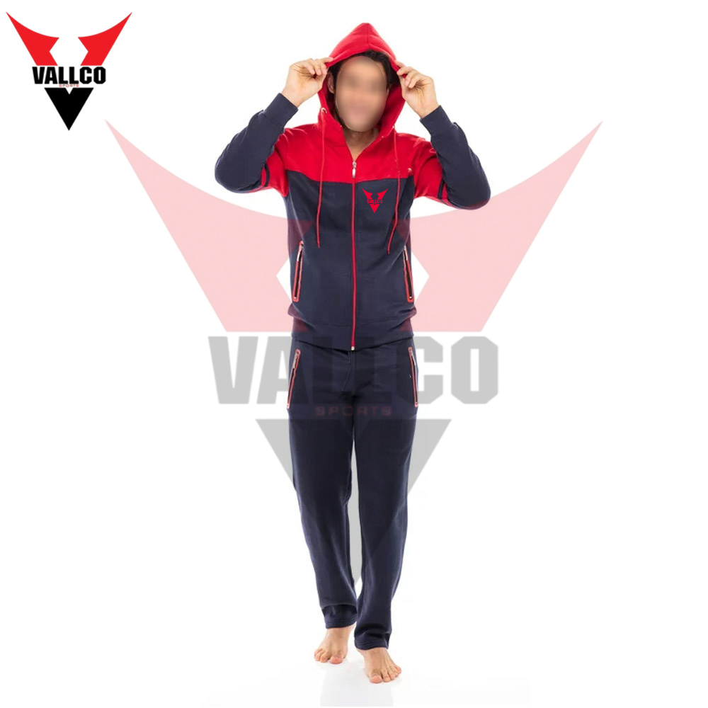 Navy Blue Zipper With Hood Highest Quality Make Your Own Jogging Wear Newest Tracksuits - view 4