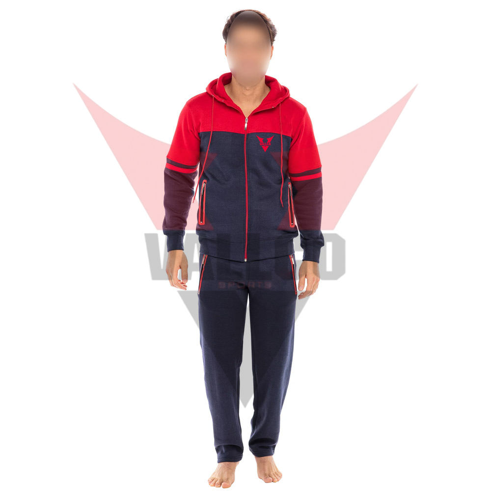 Navy Blue Zipper With Hood Highest Quality Make Your Own Jogging Wear Newest Tracksuits - view 9