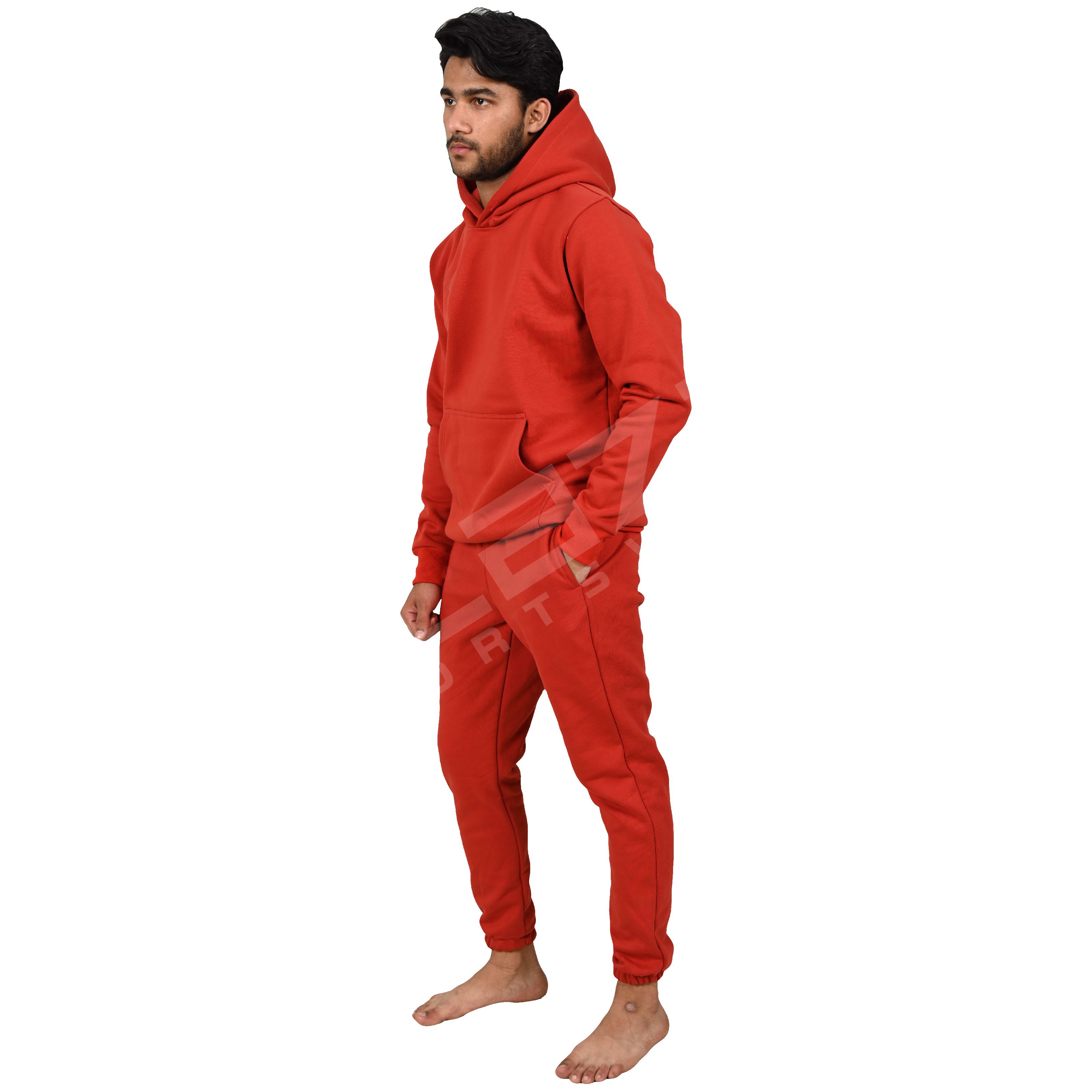 New Men Tracksuits Hooded Solid Color tracksuit and Autumn Winter Pullover Joggers Trousers